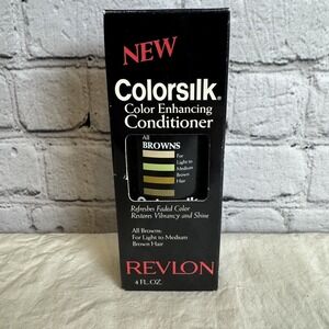 VTG Revlon COLORSILK Color Enhancing Conditioner ALL BROWNS 4 Oz NEW IN BOX PROP
